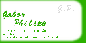 gabor philipp business card